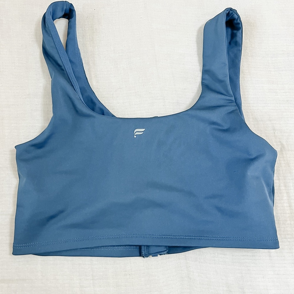 Fabletics sports bra with zip back